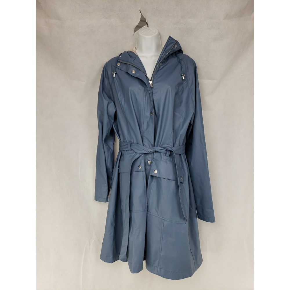 Ilse Jacobsen Raincoat Hornbaek Jacket Blue Women's Size 44 US 4